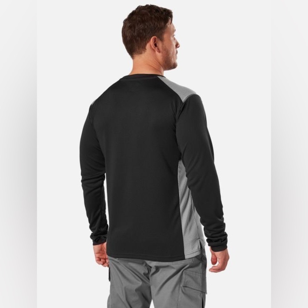 Patagonia Black Gray Wool Blend Long Sleeve Performance Activewear Base Layer